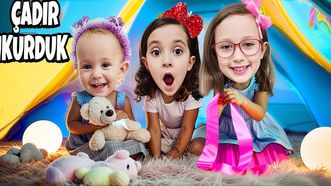 BAHAR VE BANU ALYA GECE YARISI ÇADIR KURDU !! KARANLIKTA MARKETE GİTTİ !! EYVAH MARKET KAPANDI MI ?