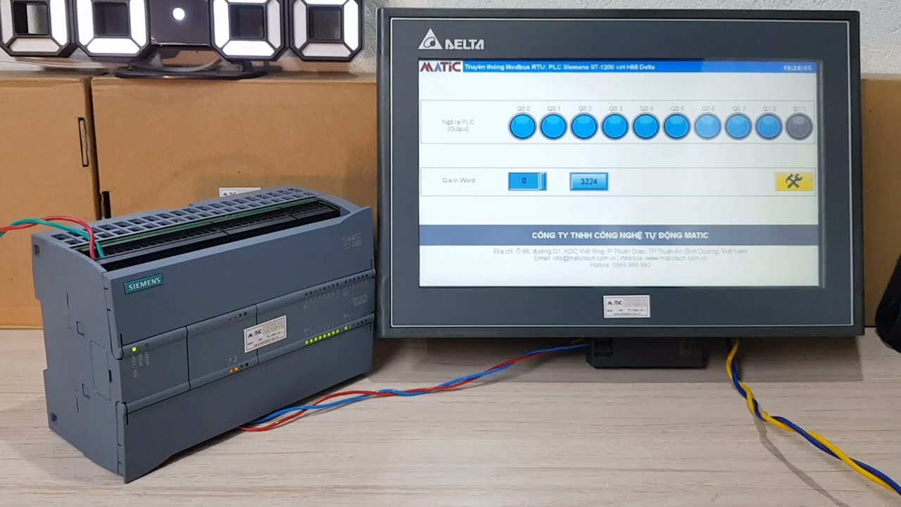 Modbus RTU: Truyền thông PLC  S7-1200 với HMI Delta qua cổng RS485/ RS422