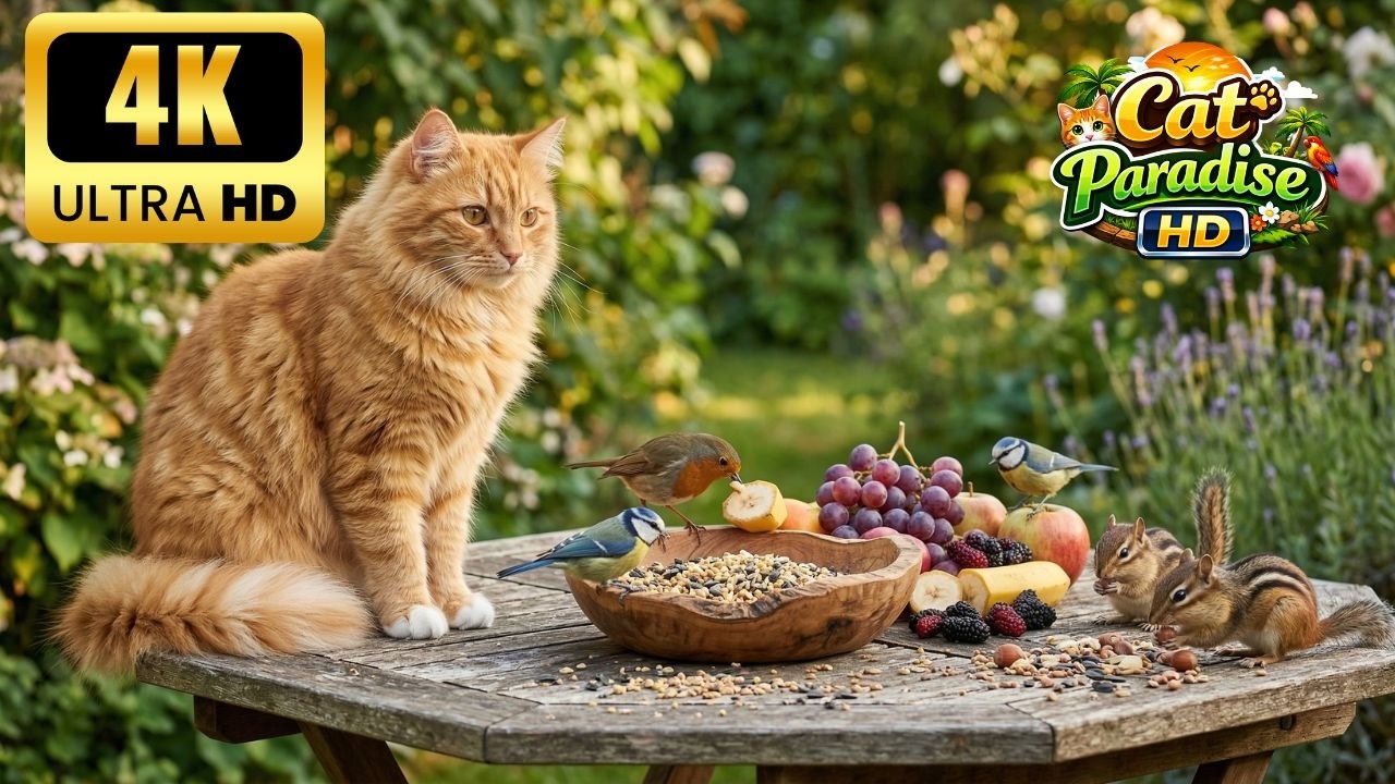 Cat TV NO ADS 😻 Милые птицы и игривые белки Нон-стоп природное шоу для кошек
