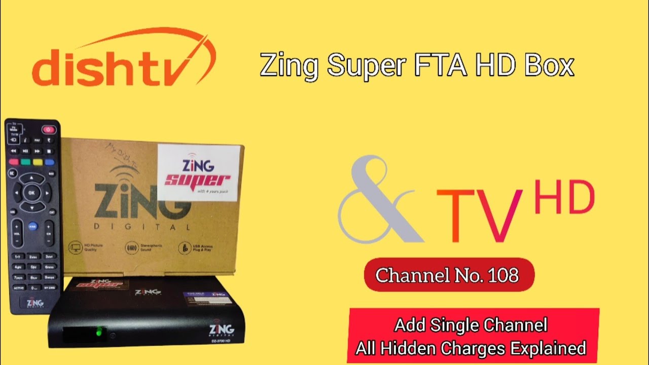 Dish TV Zing Super HD Box Add Single Channel & TV HD P3 @DeepTechProInsights 