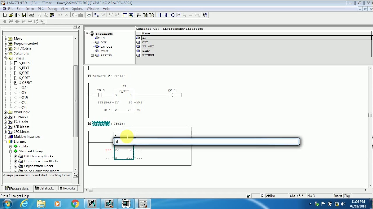 Adressing and use of timer in simatic manager
