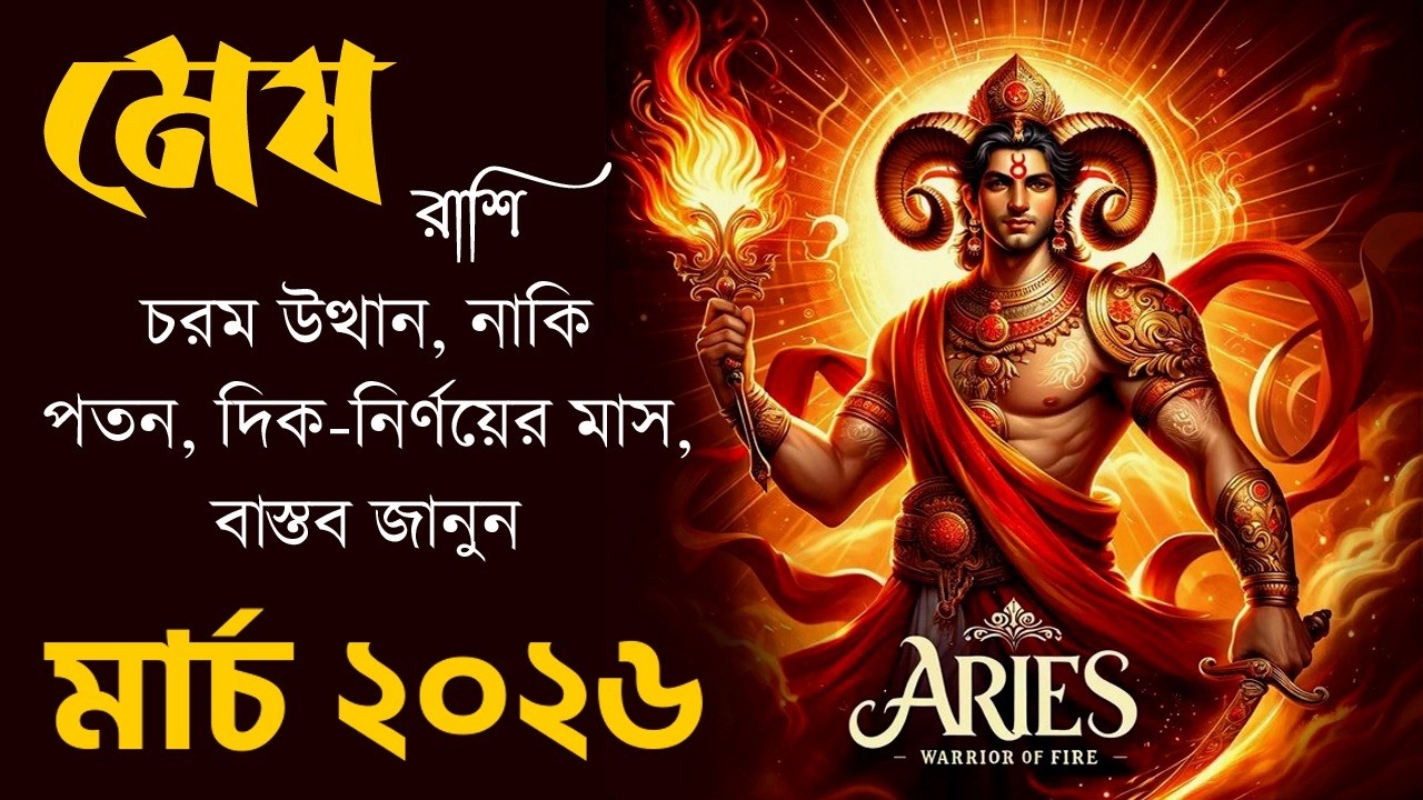 মেষ রাশি মার্চ ২০২৬ কেমন যাবে? Mesh Rashi March 2026 - Aries March 2026 - Mesh Rashifal - Aries