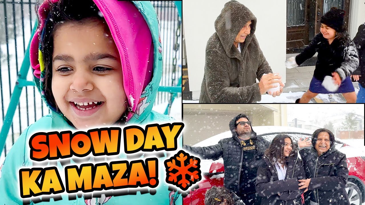 Pehli Baar Hamare Ghar Snowfall ❄️ Bachon Ki Khushi Dekho ☃️ Garam Khana 😋 | Daily VLOG Part 17