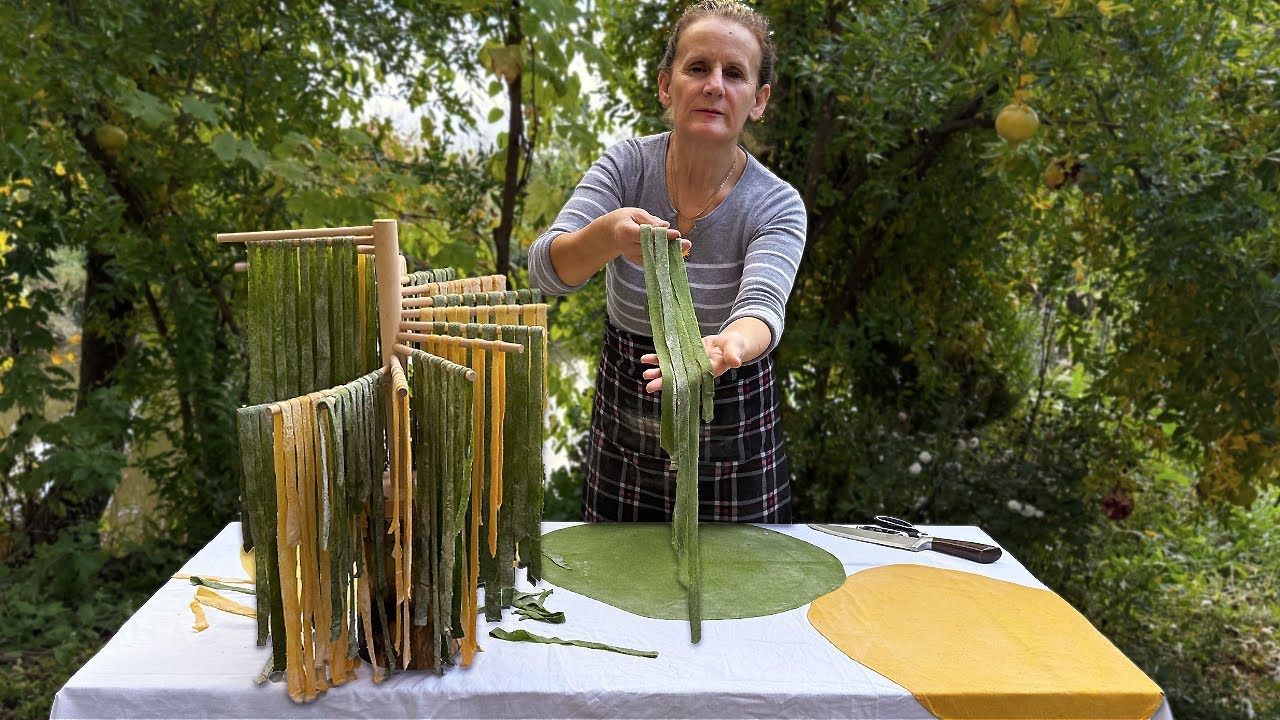 Villagers Made PASTA Like This for 100 Years! 🍝🔥 NO Machines, ONLY Sun Drying!