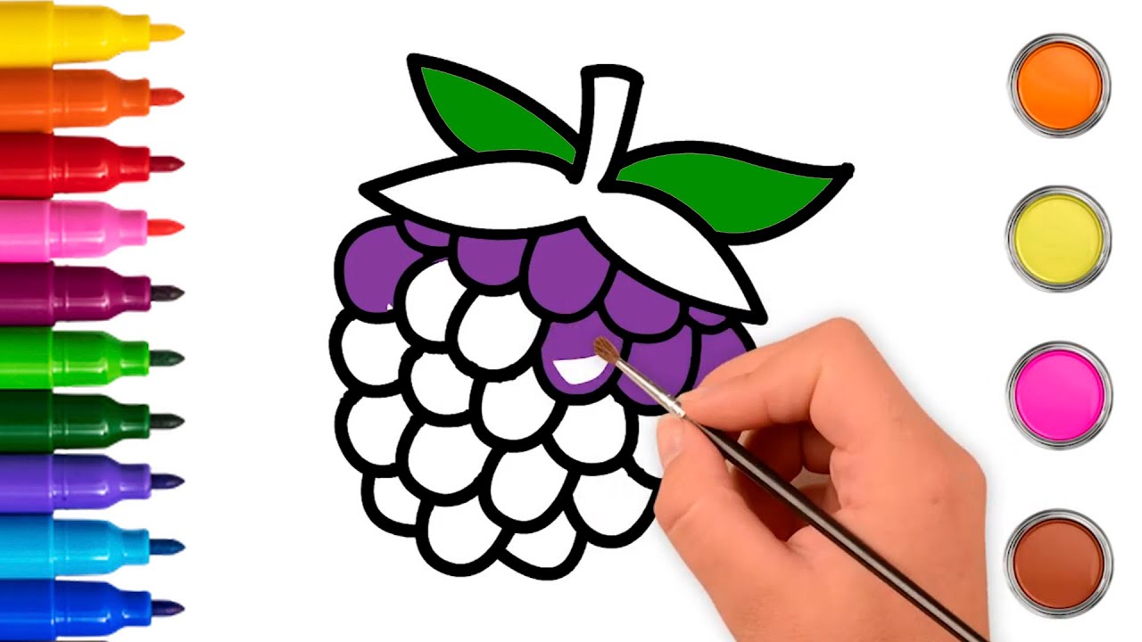 How to Draw Grapes Easily | Step-by-Step Drawing Tutorial for Beginners