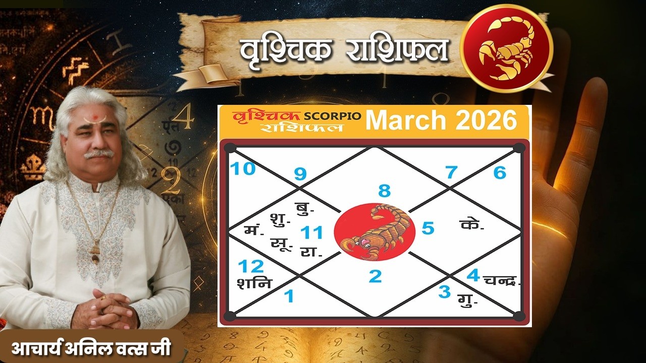 वृश्चिक (Vrishchik) राशिफल मार्च  2026 | Scorpio horoscope March 2026 | आचार्य अनिल वत्स जी |