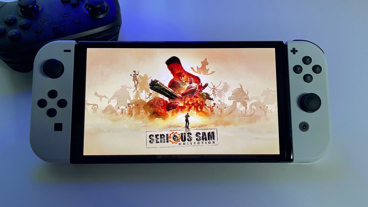 Serious Sam Collection - REVIEW | Switch OLED handheld gameplay