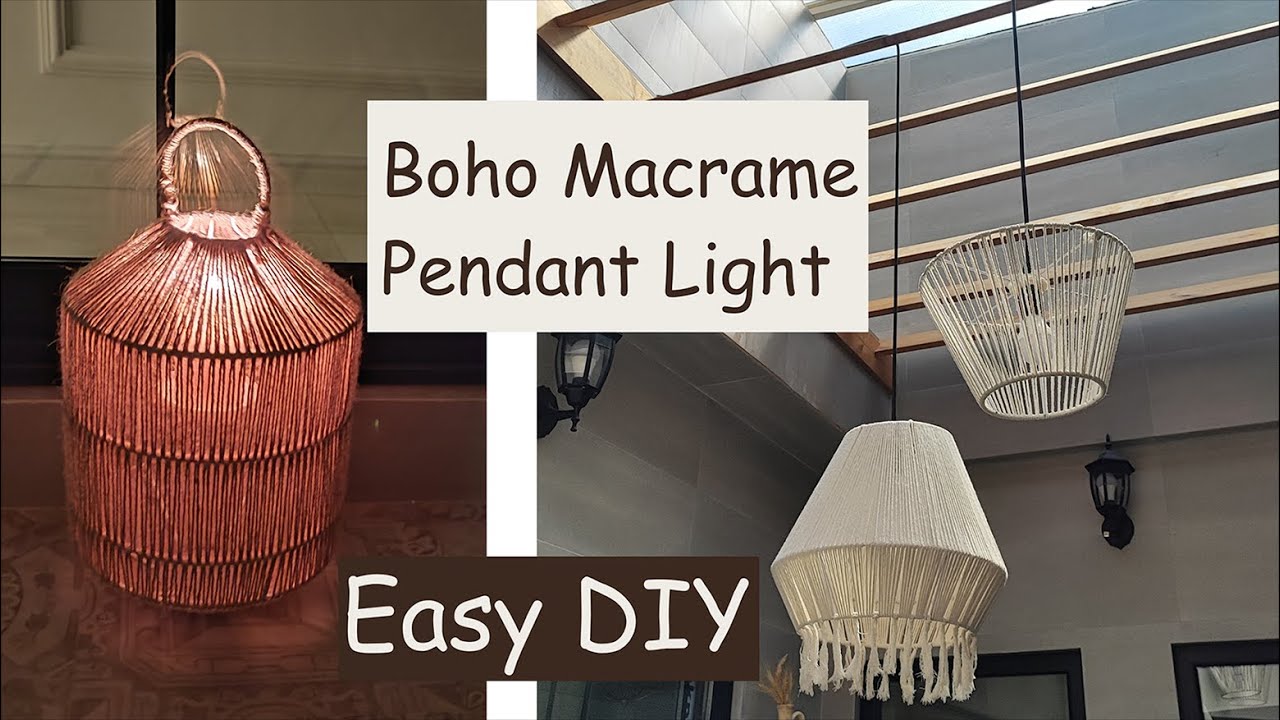 Create Your Own Boho Macrame Pendant Light: DIY Tutorial