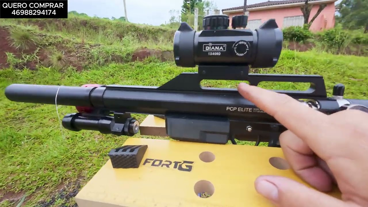 Carabina pcp elite, como chega e como monta para pesca