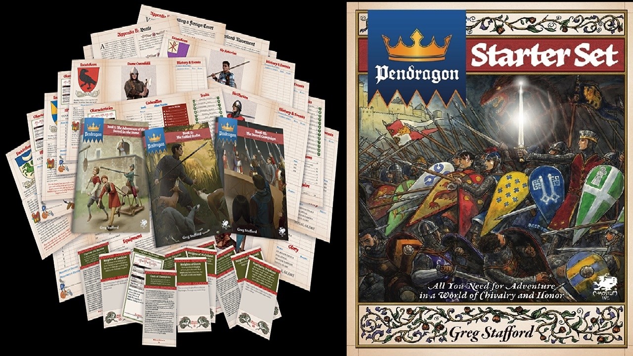 Стартовый набор Pendragon от Chaosium Inc. - Распаковка коробки