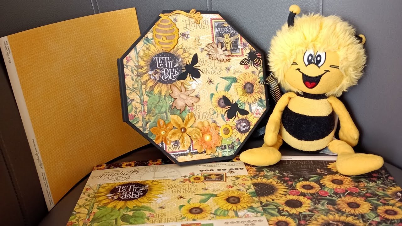 PRÉSENTATION ALBUM PHOTOS SCRAPBOOKING FORME OCTOGONALE DT @Scrapnjoy #graphic45 