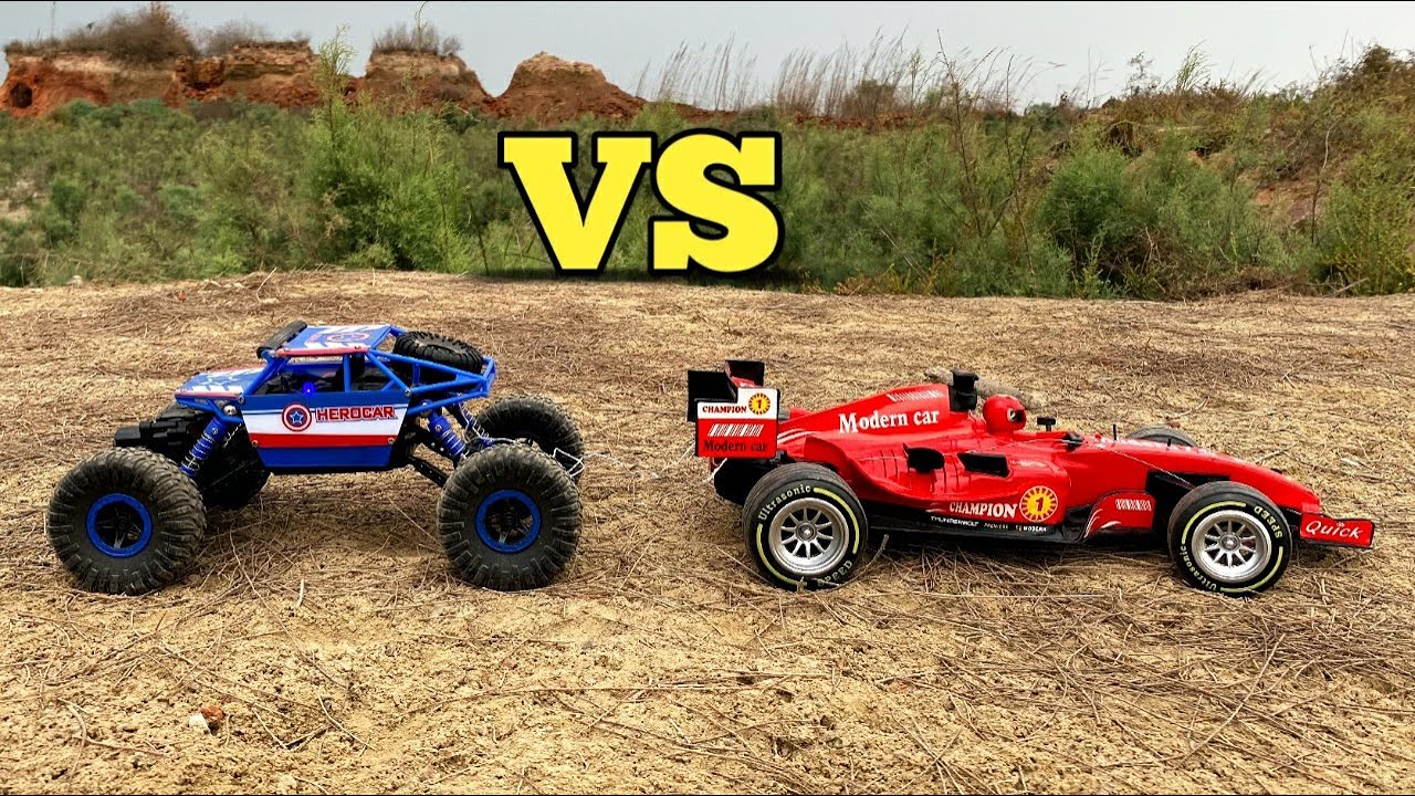 RC Rock Crawler vs RC F1 Car Racing | Remote Control Car Racing | RC Cars