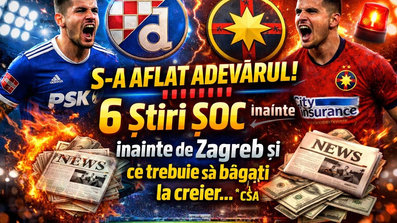 SĂ SE ȘTIE ADEVĂRUL! 🔴🔵 ECHIPA ȘOC PENTRU ZAGREB + 6 ȘTIRI CARE ARUNCĂ FCSB ÎN AER! 🔥