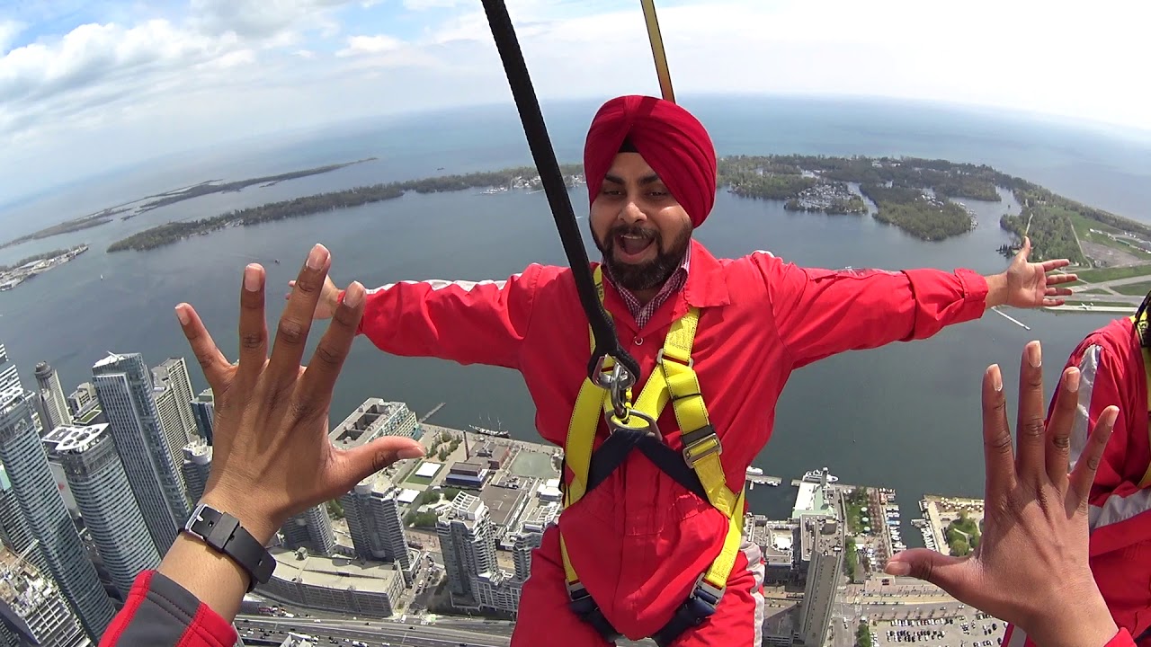 CN Tower Edge Walk, 356 meters above the ground 😰