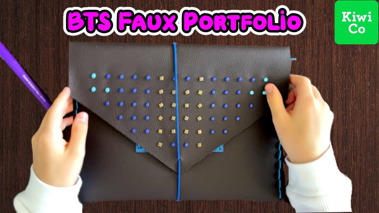 🥝 Doodle Crate Faux Leather Portfolio - KiwiCo Review