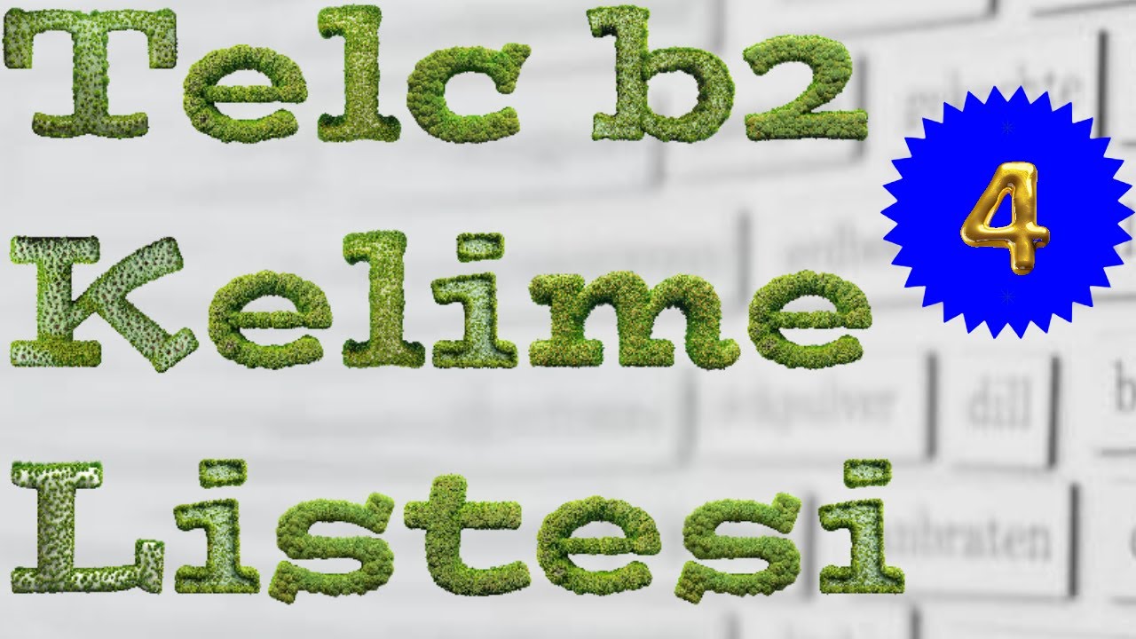 Telc B2 Kelime Listesi - 04