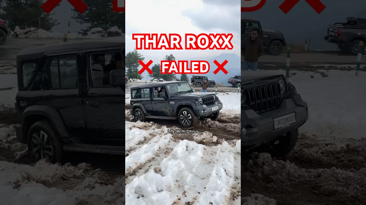 Thar Roxx struggling in snow ❄️ 