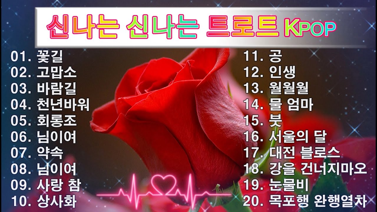신나는 신나는 트로트 KPOP (TROT) PLAYLIST ☘️ ( 꽃길.상사화.여인의 눈물.회룡포.바람길...) #Kpop