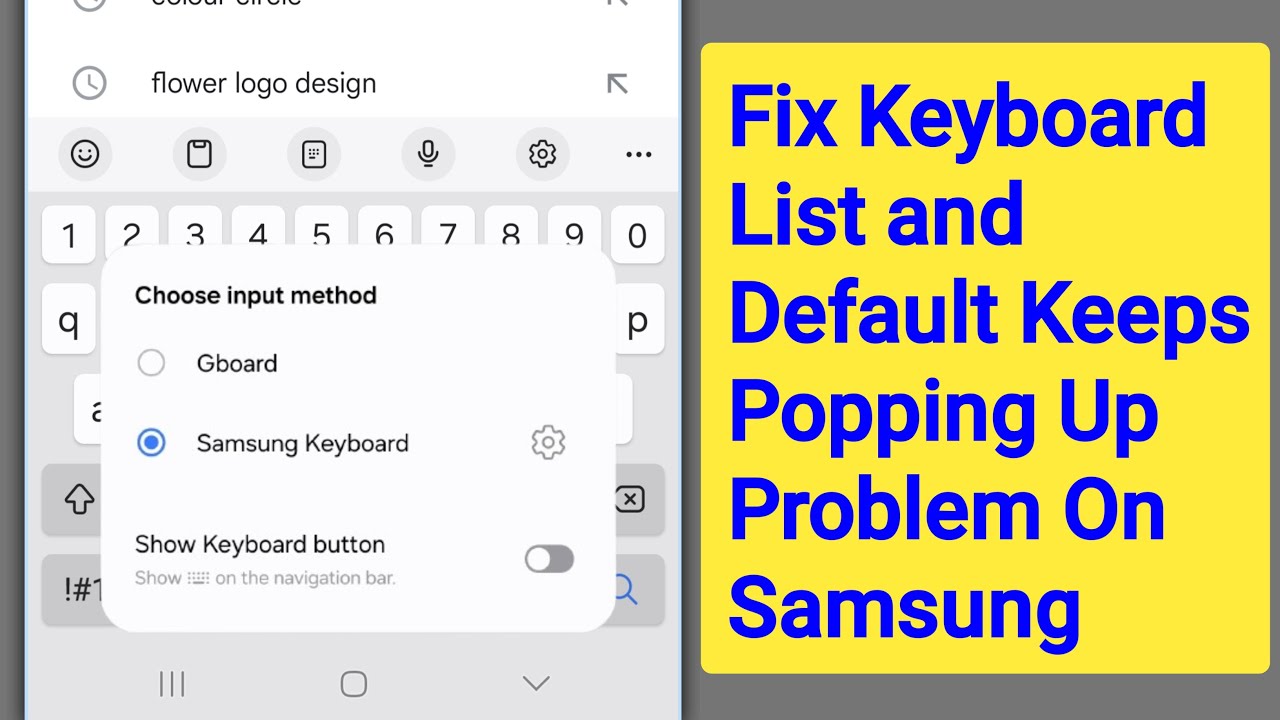 How to Fix keyboard List and Default Keeps Popping Up Problem On Samsung 2024