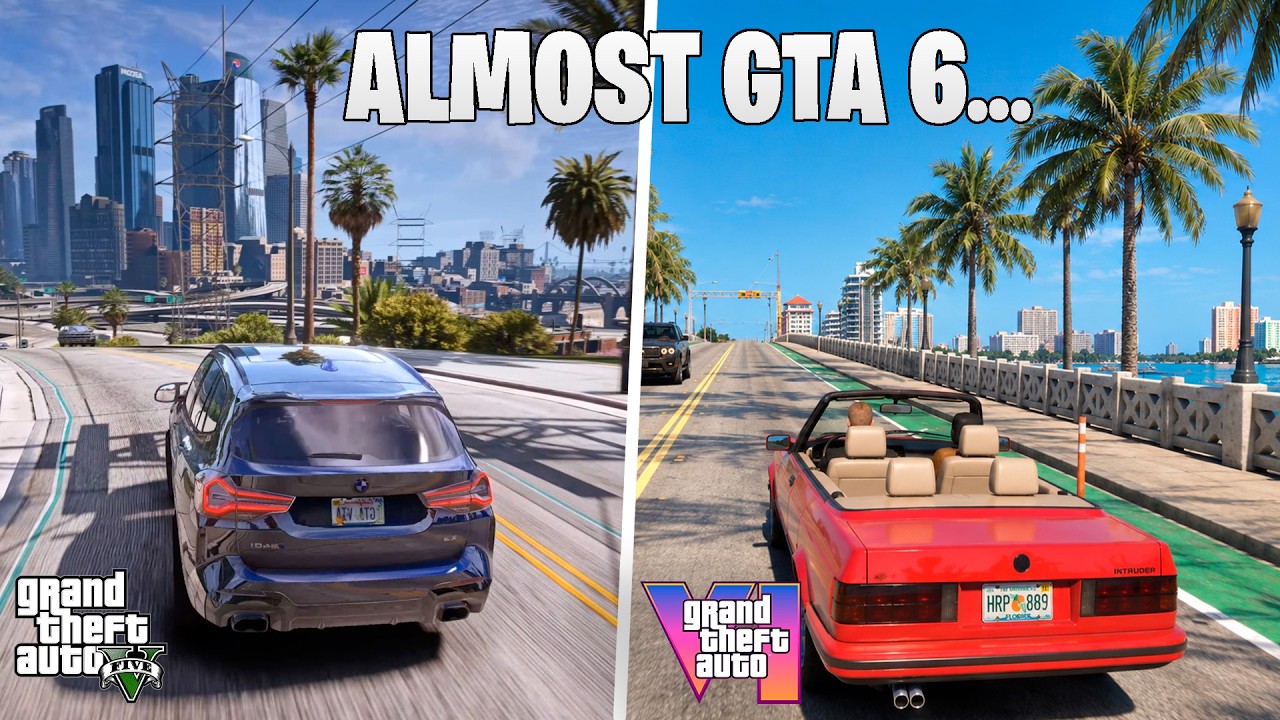 GTA 6 Trailer VS GTA 5's Best Graphics Mod (Natural Vision)