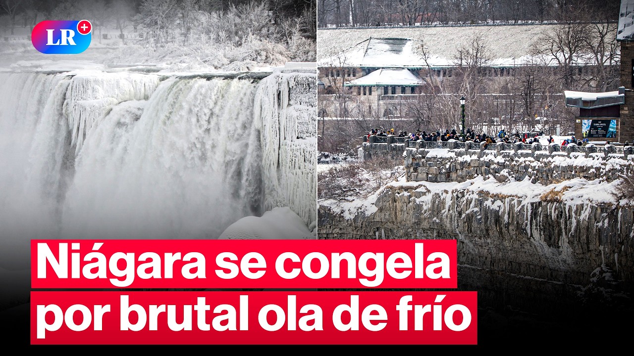 🚨 ¡IMPACTANTE! Frío extremo en Canadá congela las Cataratas del Niágara | #LR