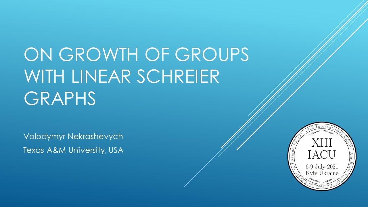 Volodymyr Nekrashevych, On growth of groups with linear Schreier graphs