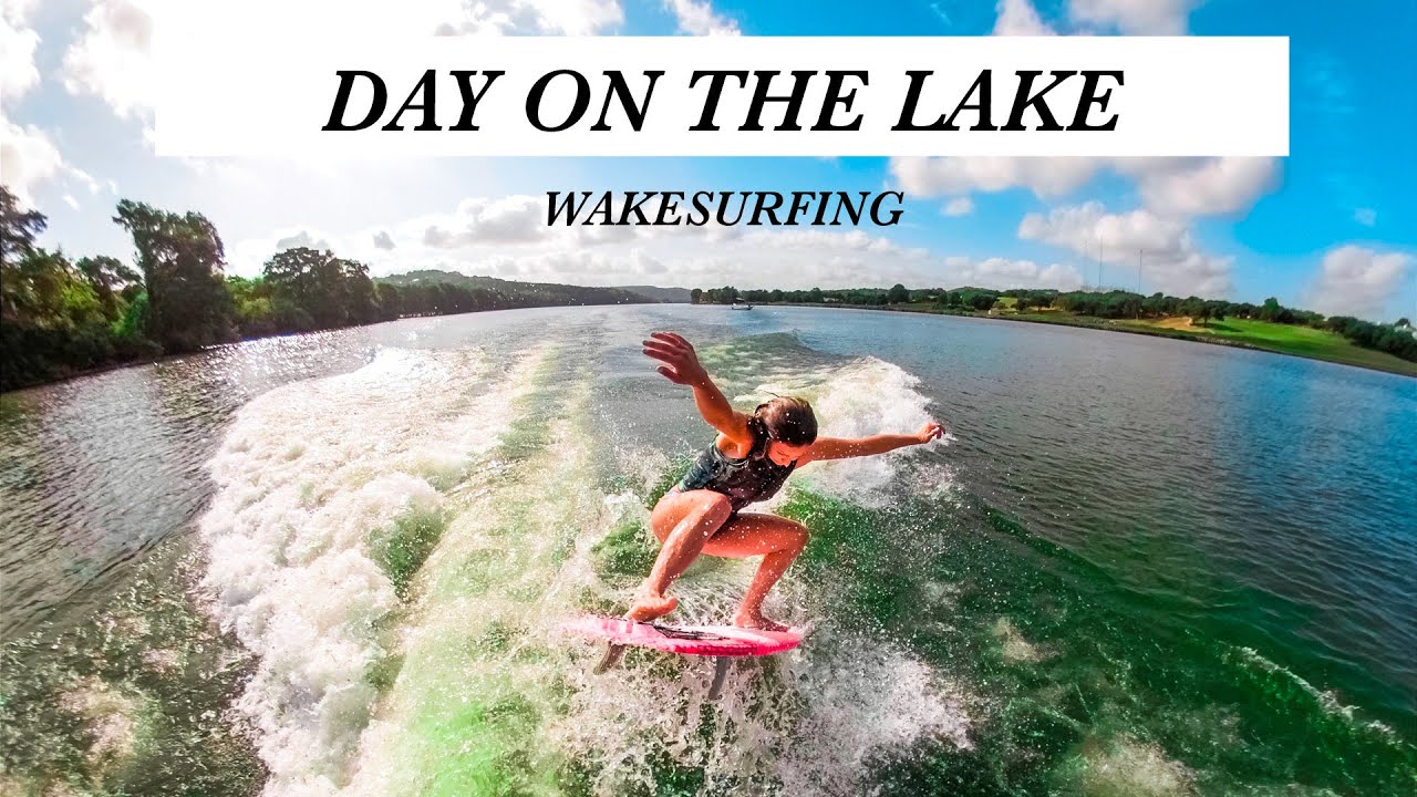 ASHLEY KIDD - DAY ON LAKE AUSTIN - WAKESURFING