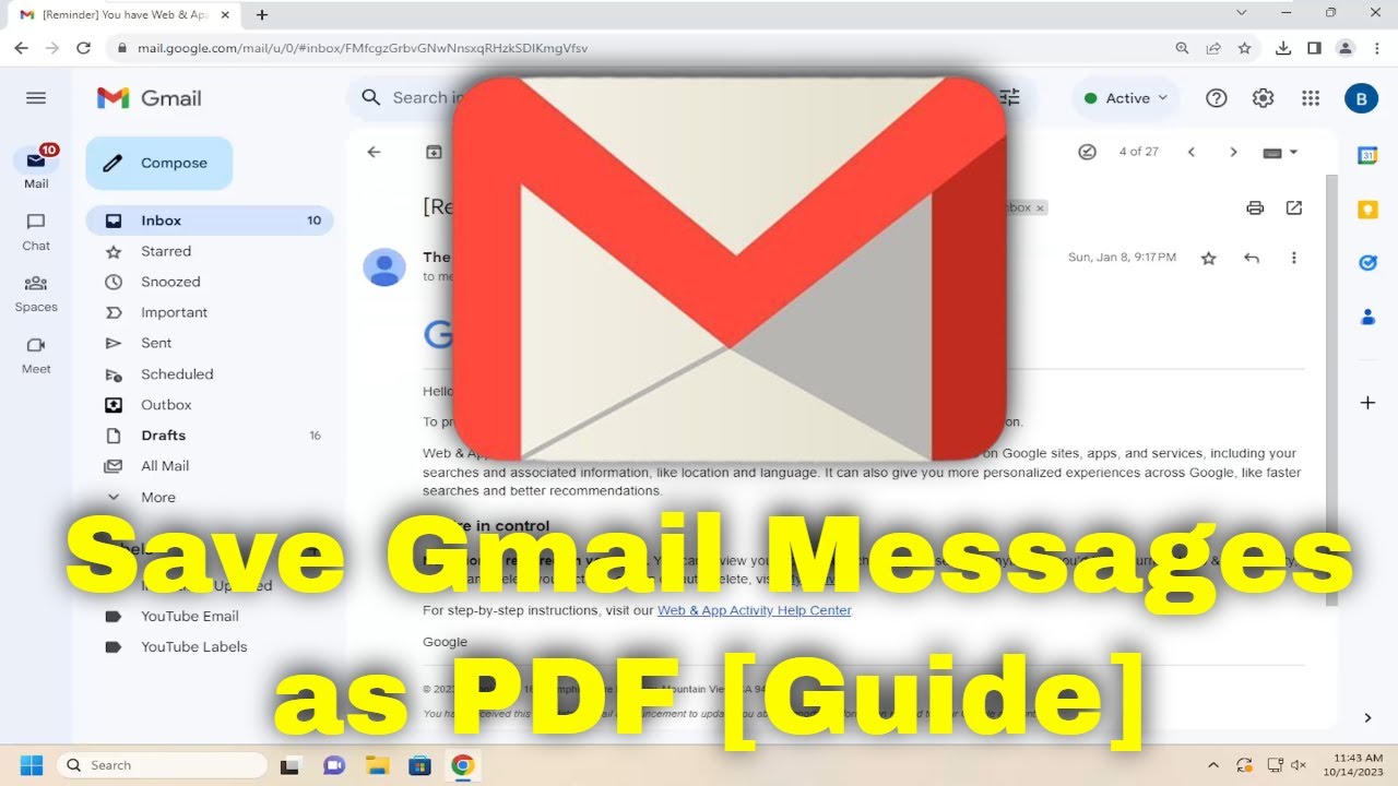Как сохранить сообщения Gmail в формате PDF [Руководство]