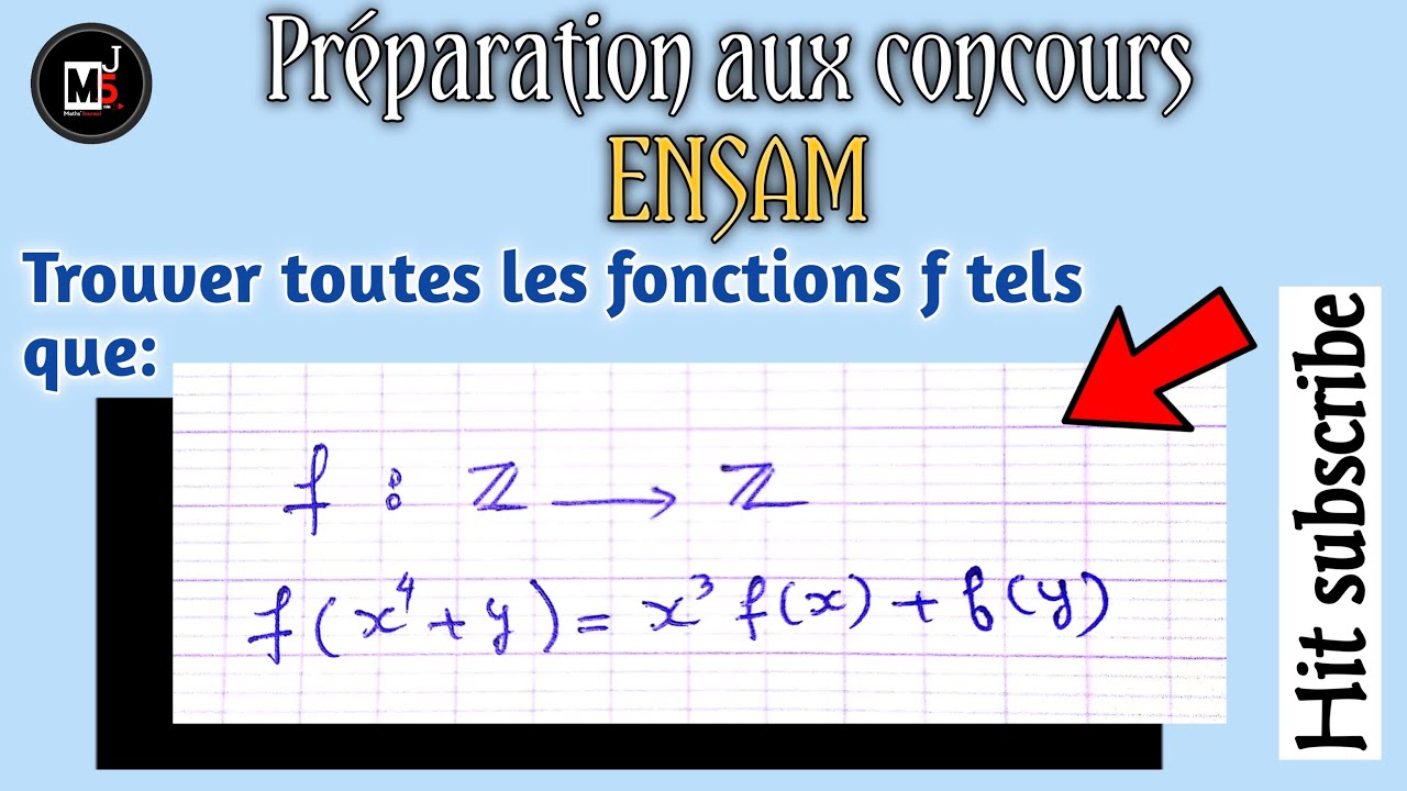 Correction de concours  exercice de trouver toutes les fonctions