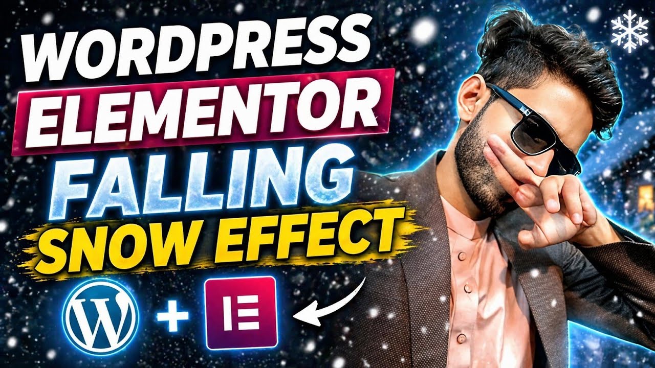 Elementor Falling Snow Effect | Christmas Website Design Tutorial (Step by Step)