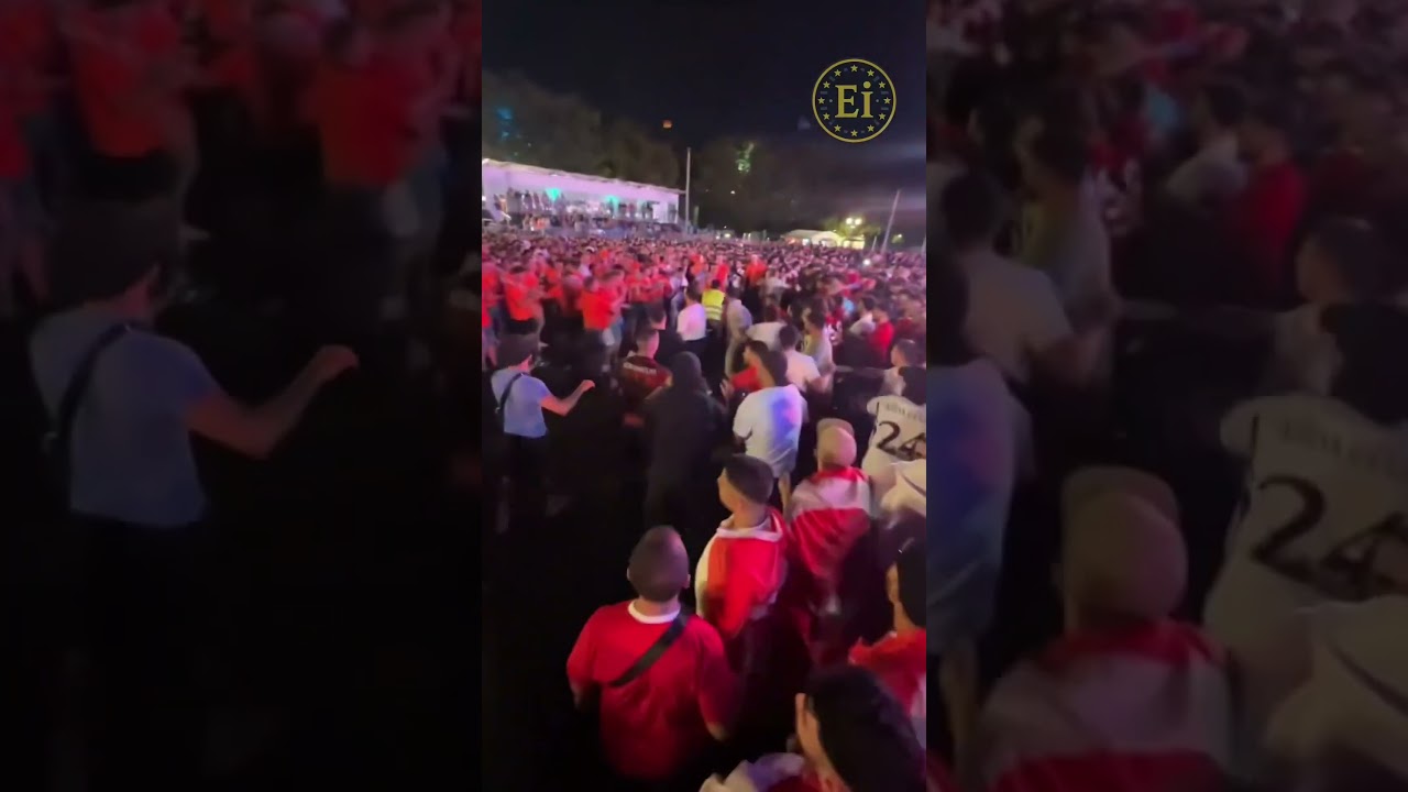 A fight broke out between Turkish and Dutch fans in Berlin.