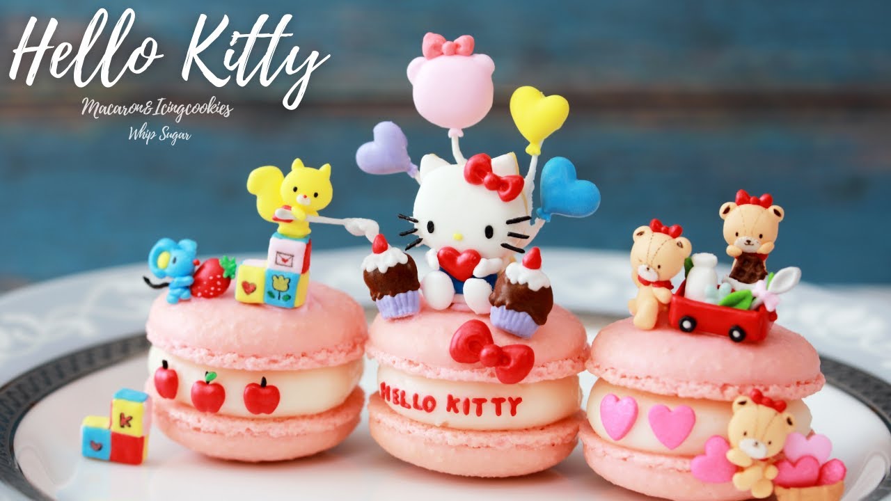 【マカロン】キティちゃんのバレンタインなマカロン＆アイシングクッキーlHELLO KITTY