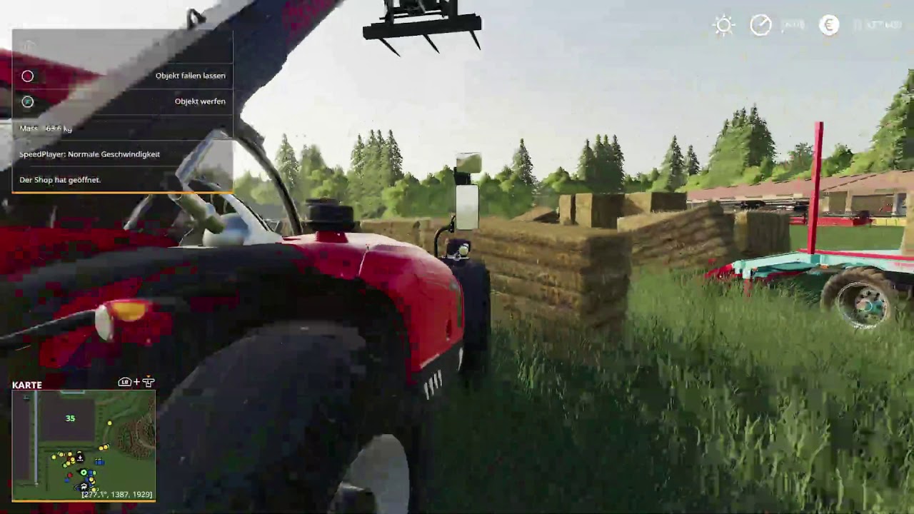 Strohballen auf/abladen 🚜/XXL Farm #3/Sebi zockt/LS19/Time lapse