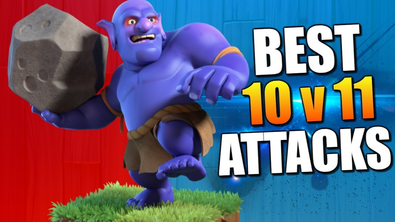 BEST TH10 vs TH11 ATTACKERS! Clash of Clans Attack Strategy at Town Hall 10 - Bowlers The Best Troop