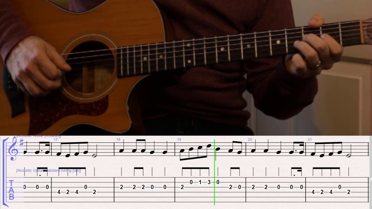 How to Play Hatikvah on Guitar with TAB