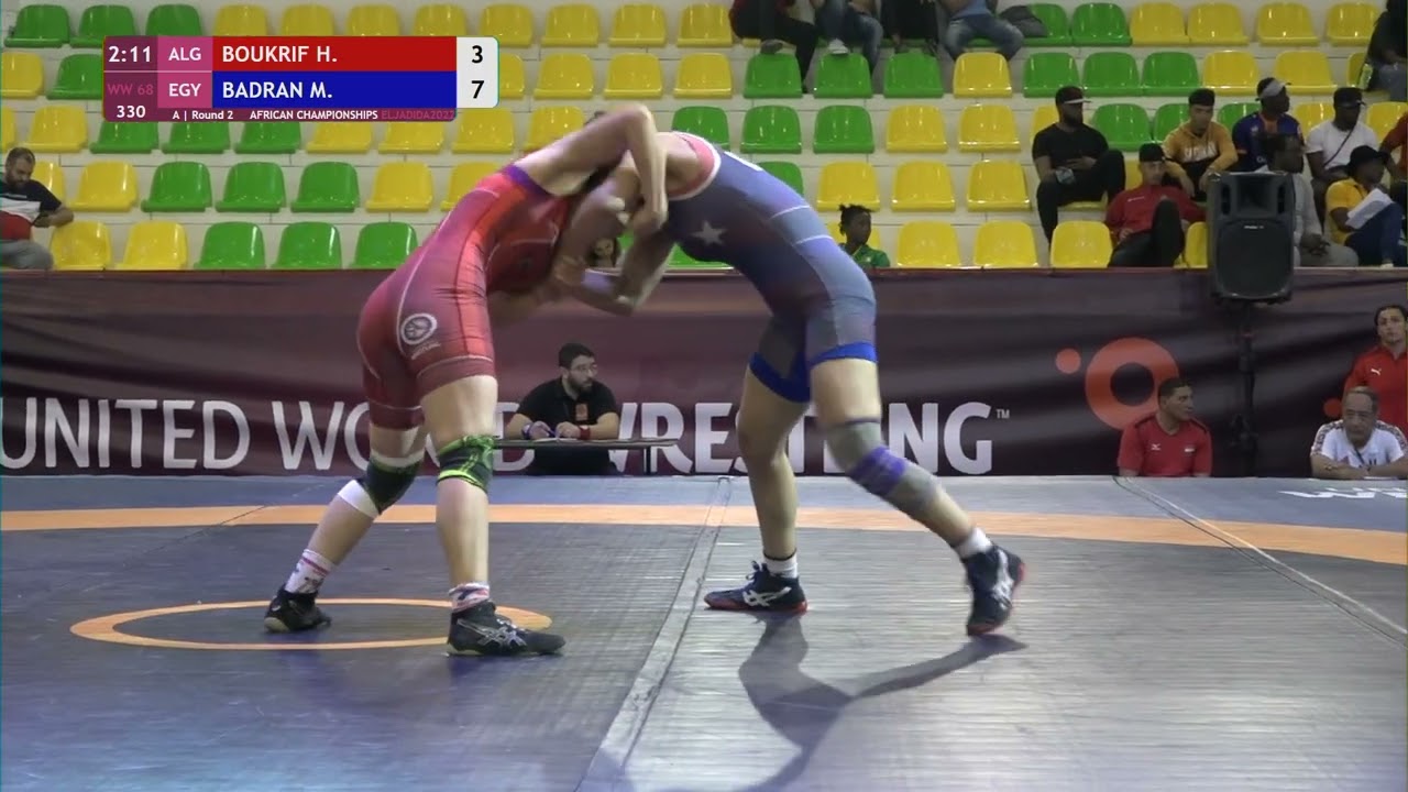 Round 2 WW - 68 kg: H. BOUKRIF (ALG) v. M. BADRAN (EGY)