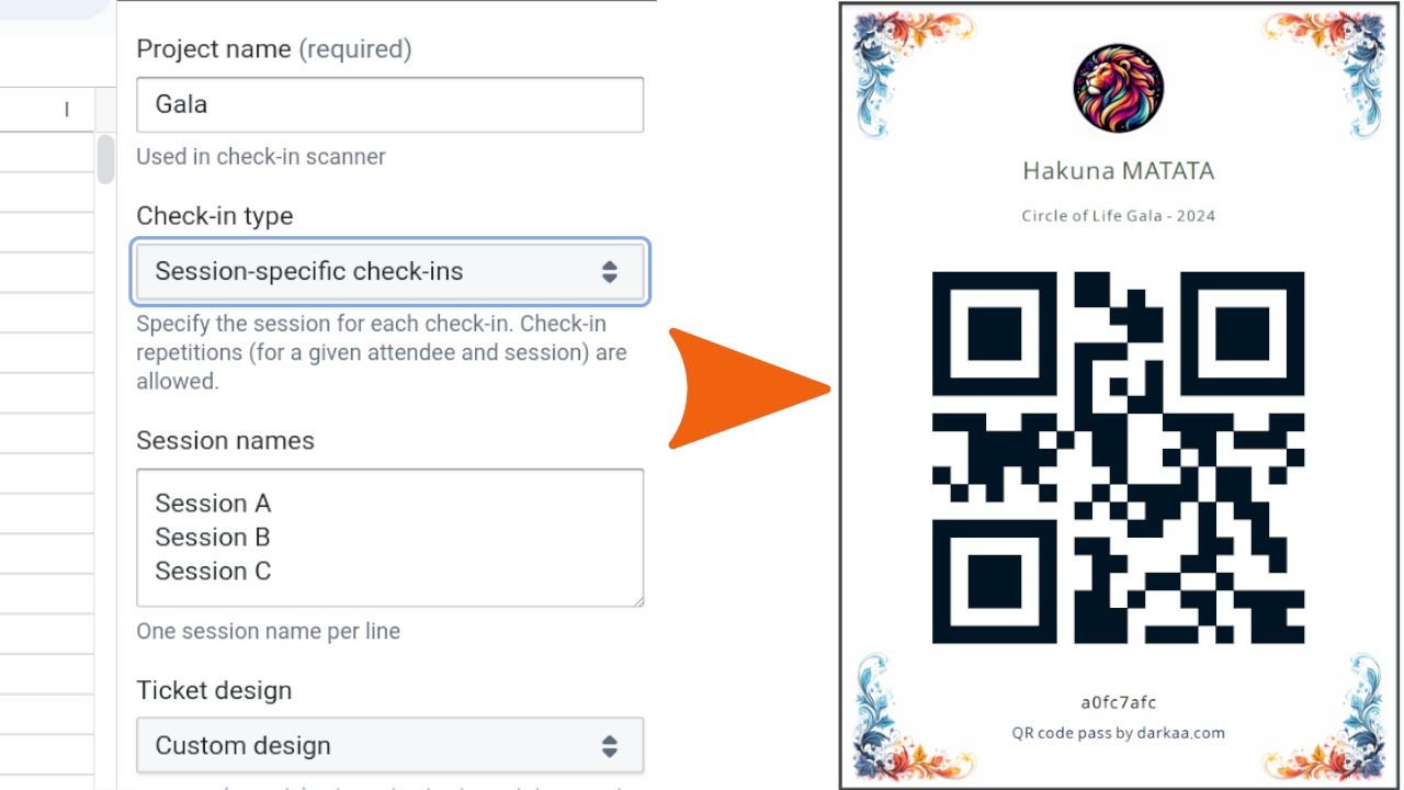 Customizing QR Code Check-In Types in Darkaa's Google Forms and Sheets QR Code Ticket add-ons