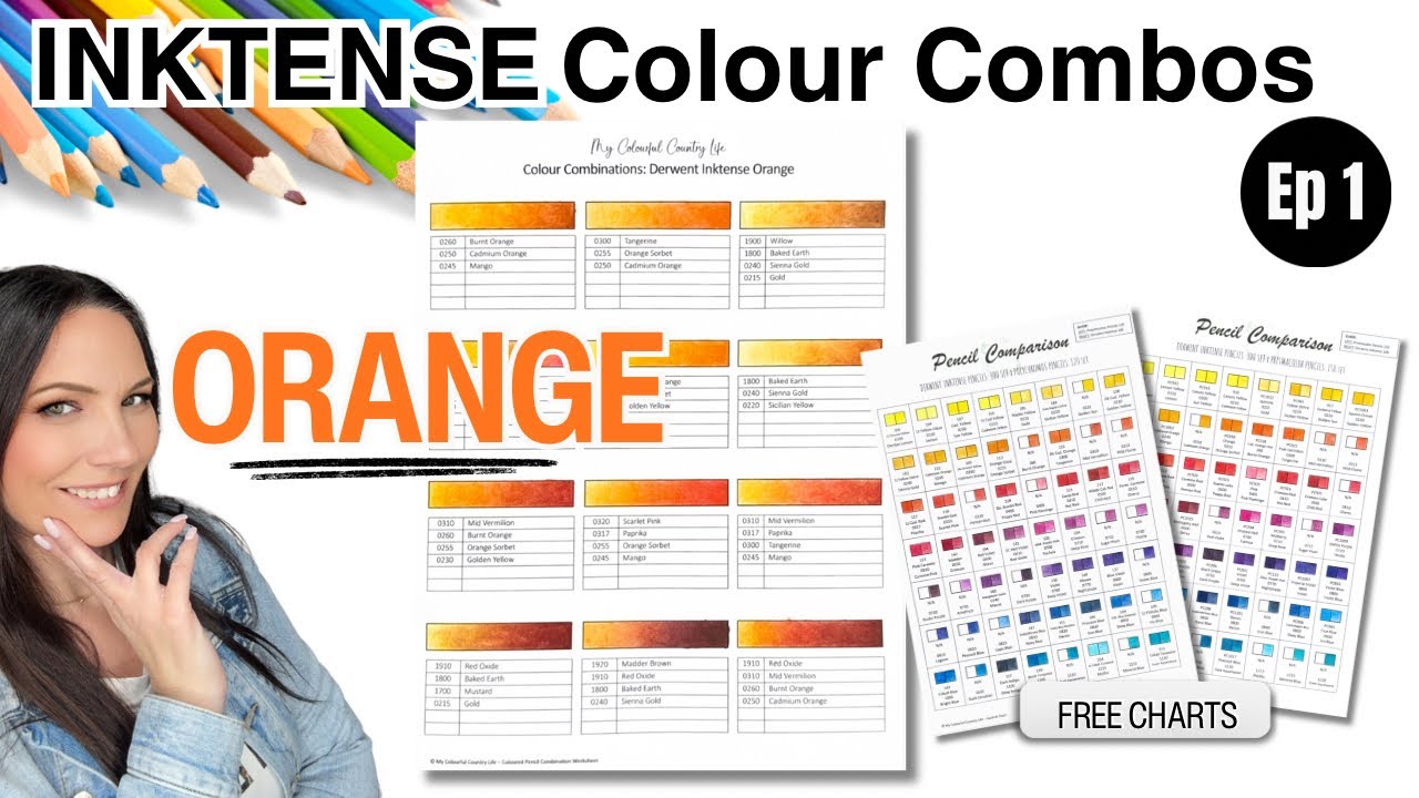 Derwent Inktense Orange Colour Combinations | Tips & Tricks