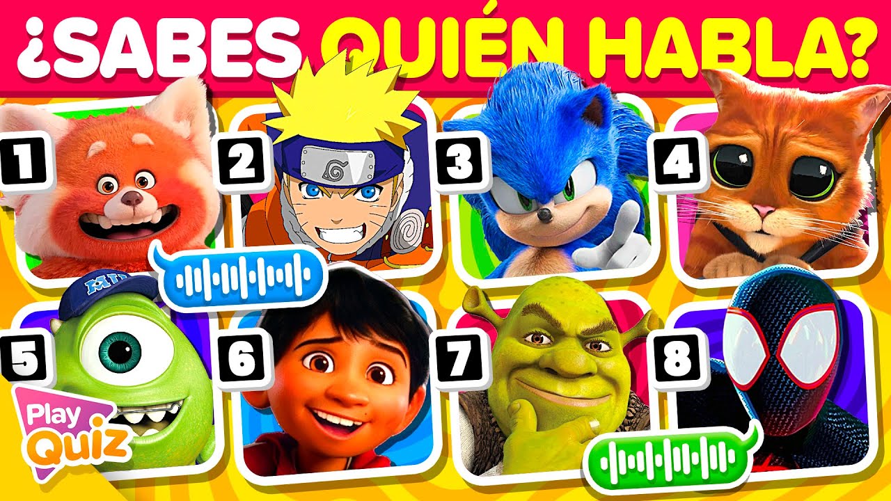 Adivina el Personaje Por su Voz 🔊🤔💭 | ¿Sabes quién es? | Play Quiz de Personajes
