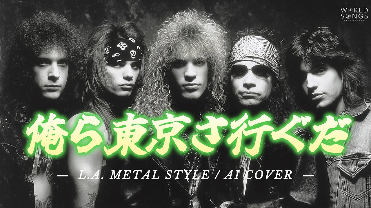 【AI COVER】俺ら東京さ行ぐだ（吉幾三）がL.A. METAL STYLE 1980s 🇺🇸で覚醒したリクエスト作品