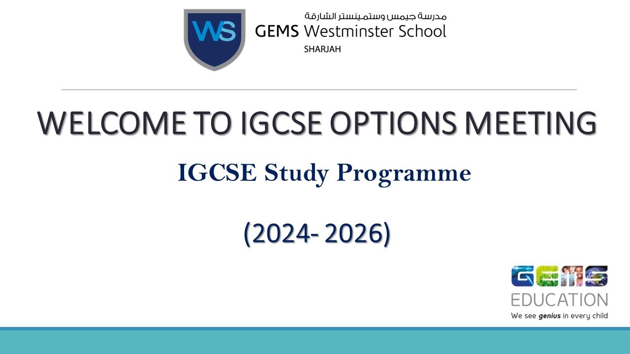 The IGCSE options event for Boys