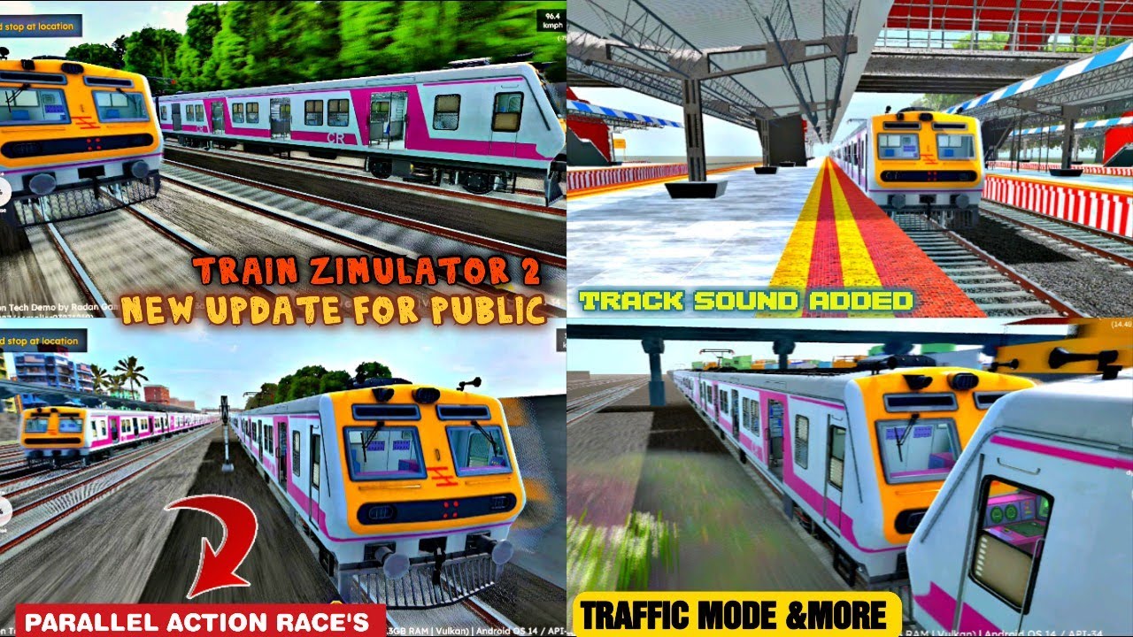 Train Zimulator 2 (RG TECH DEMO) NEW UPDATE FOR PUBLIC USER'S| FUNNY GAMEPLAY|EMU| PARALLEL RACE'S 😈