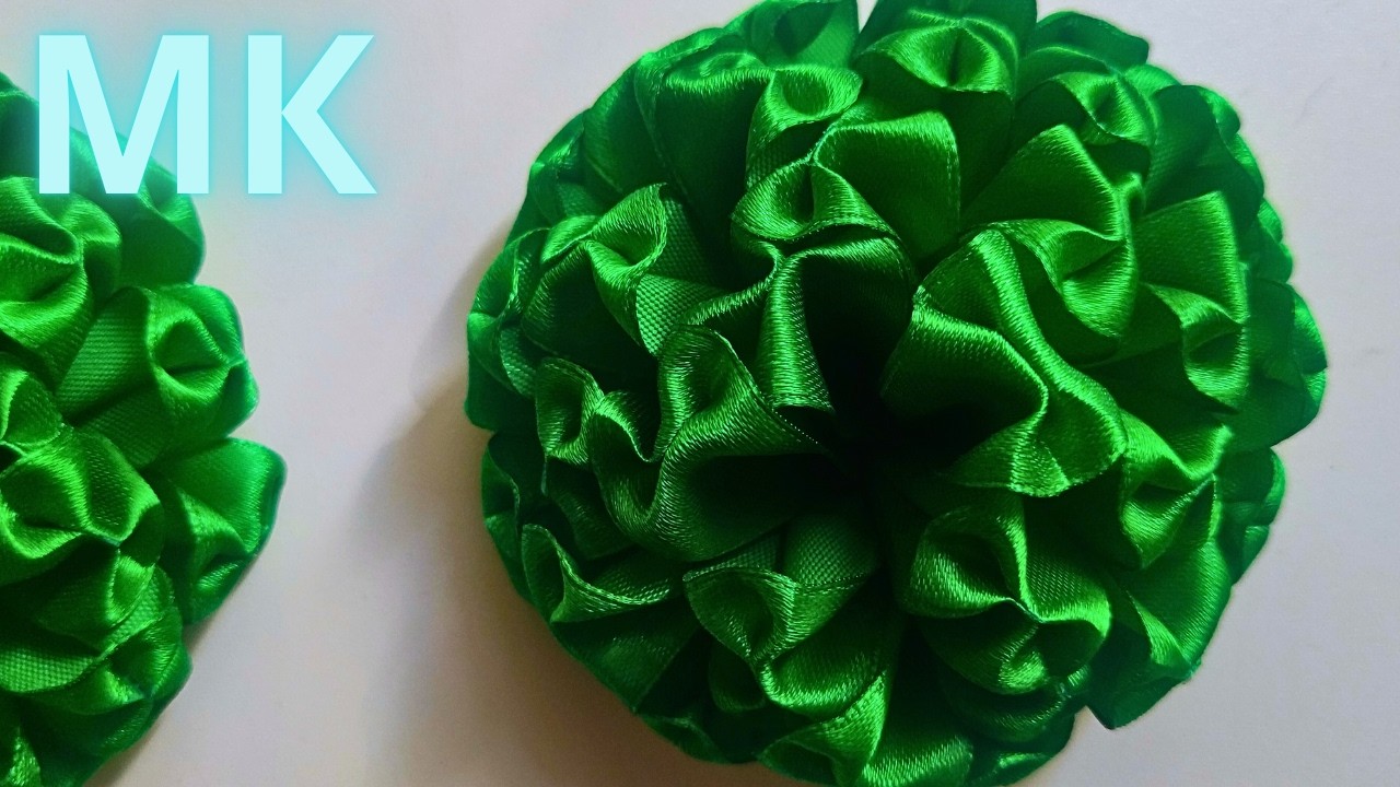 🌼 Без шитья! Пышные бантики канзаши из атласной ленты 2,5 см — своими руками ♥️