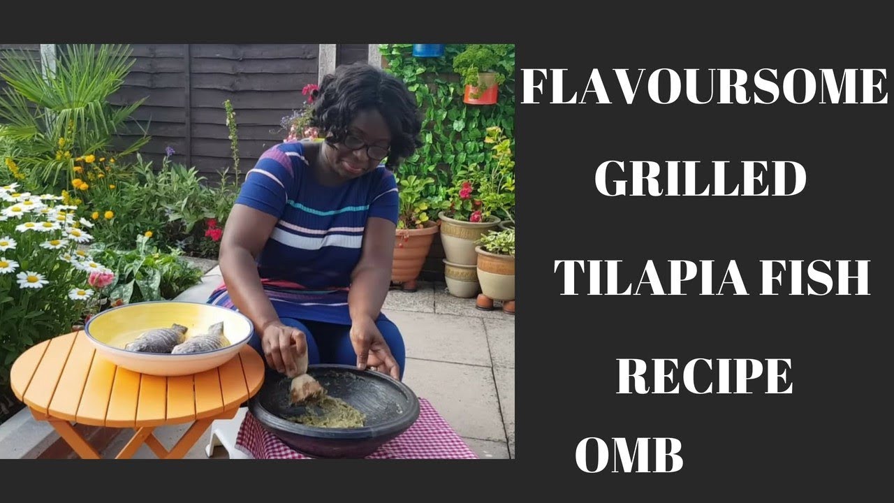 How to grill a flavoursome tilapia fish. Cooking in the garden with Mama Betty - EP 3