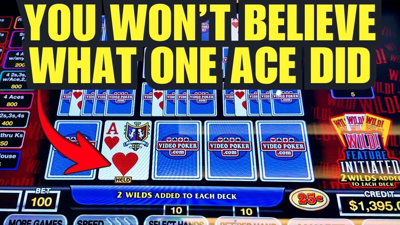 $25 Spins on High Limit Wild Wild Wild Video Poker - So Many Quads!