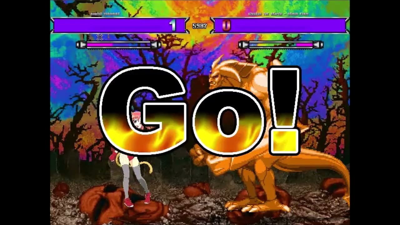 sinclaretoon6 M.U.G.E.N. - Episode 127 - Kobeni Yonomori VS Azkaban The Reaper - Demon Form