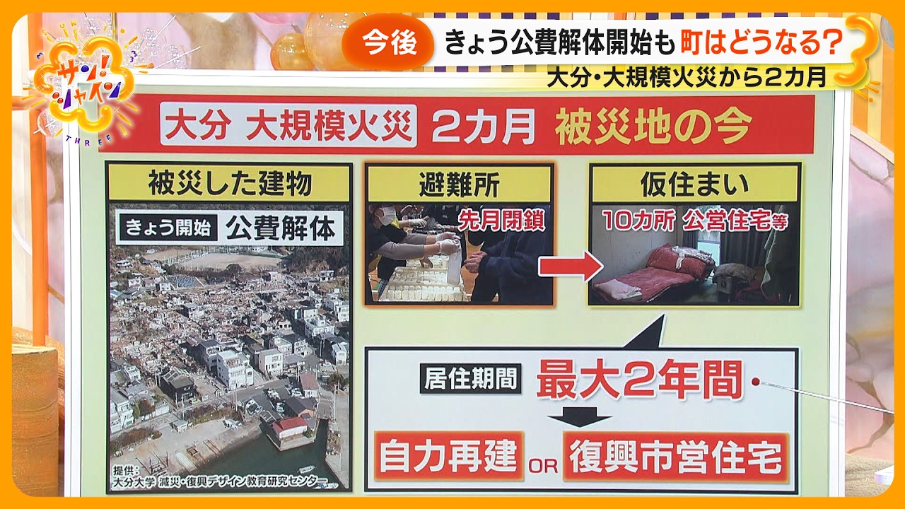 【取材】大規模火災から２カ月…大分･佐賀関の今 少しずつ日常を取り戻す住民たち 復興への課題も【サン！シャインニュース】
