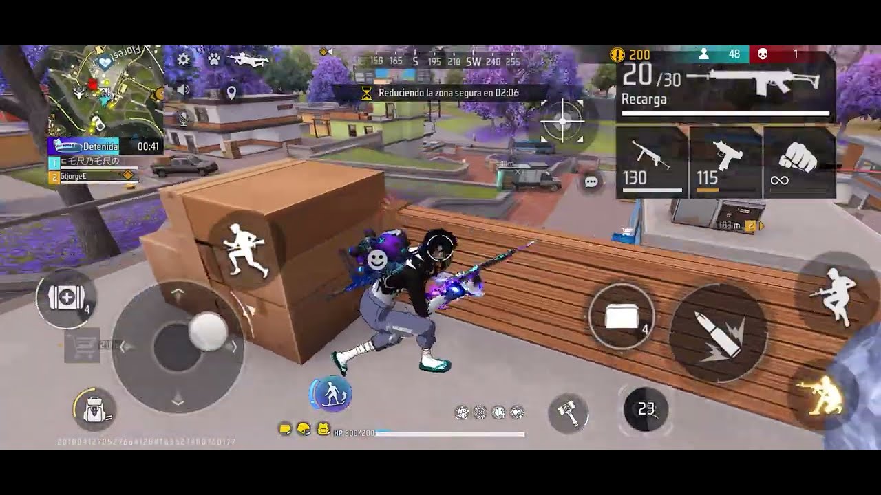 Jugando Free Fire con  emparejamiento automático. Intento jugar como TheDonato