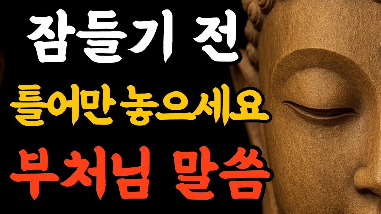 틀어만 놓으세요, 부처님 말씀이 마음속 근심을 조용히 녹여드립니다