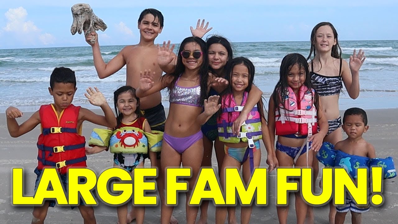 LARGE FAMILY FUN!  PADRE ISLAND BEACH TIME! (Large Family Adoption Life)
